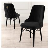 Hanah home Set 6 trpezarijskih stolica Pare Crni | Eponuda.ba