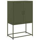 Maison Chic Visoka omara - Komoda - Predalnik olivno zelena 68,5x38,5x107 cm jeklo, (21718794) Cene