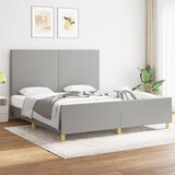 Maison Chic Posteljni okvir - Dvoposteljna postelja - Zakonska postelja brez vzmetnice svetlo siv 180x200 cm tkanina-J4140, (21759230) | Shoptok.si