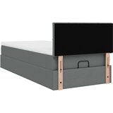 vidaXL Otomanski okvir kreveta s madraca tamnosivi 80x200cm od tkanine | shoptok.hr