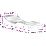  Ležaljka za sunčanje 205 x 80 x 31,5 cm od masivne borovine | shoptok.hr