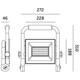  Prenosni LED reflektor TIGRA LED/100W/4000K IP54 crna/žuta | Eponuda.com
