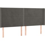  Posteljno vzglavje temno sivo 163x16x118/128 cm žamet, (20953310) | Shoptok.si