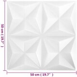  Zidne panele 48 pcs Origami bijela 50 x 50 cm XPS pjena | Eponuda.ba