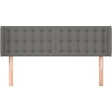 Uzglavlje s ušima tamnosivo 147x16x78/88 cm od tkanine | shoptok.hr