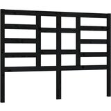  Posteljno vzglavje črno 156x4x104 cm trdna borovina, (20648326) | Shoptok.si