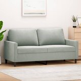  The Living Store Dvosed svetlo siv 140 cm žamet - Dvosed, (21447919) Cene