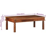 vidaXL kavna mizica 110x60x40 cm masivni les akacija | Shoptok.si