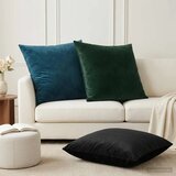  Presvlaka za jastuk 6 pcs HEERLEN Crna 65 x 65 cm Baršun - Crna 65 x 65 cm 6 Cijene