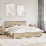  Krevetna konstrukcija s uzglavljem Sonoma hrast 200 x 200 cm | shoptok.hr