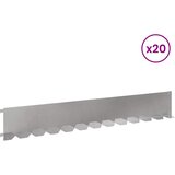  Ograda oko Travnjaka 20 pcs 102 x 15 x 4 cm Čelik Srebrna | shoptok.hr