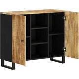  Komoda s 2 vrata 90 x 33 x 75 cm od masivnog drva manga | Eponuda.com