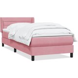 Box spring krevet s madracem ružičasti 80 x 220 cm baršunasti | shoptok.hr