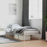  Metalni okvir za krevet s uzglavljem bijeli 80x200 cm | shoptok.hr