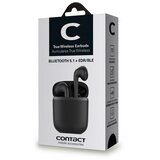 Contact twins pro bežićne slušalice sa mikrofonom, crne | shoptok.hr