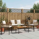  Set vanjskog namještaja 4 pcs Bež i krem bijela PE ratan | shoptok.hr