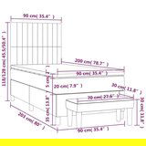  Box spring postelja z vzmetnico svetlo siva 90x200 cm blago, (20789976) | Shoptok.si