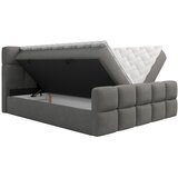 XORA POSTELJA Z VZMETNICO 140 cm x 200 cm , tekstil temno siva | Shoptok.si
