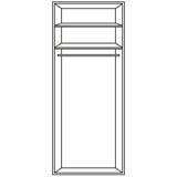 MID.YOU omara s klasičnimi vrati, bela, hrastova deska | Shoptok.si