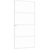 Sobna vrata bijela 93x201,5 cm kaljeno staklo i aluminij tanka | Eponuda.com