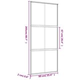 vidaXL Klizna vrata zlatna 90 x 205 cm prozirno staklo ESG i aluminij | shoptok.hr