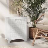 vidaXL Vrtna škatla 39x39x46 cm PP ratan bela | Shoptok.si