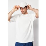 Trendyol Ecru Men's Oversize Back Printed 100% Cotton T-Shirt | Shoptok.si