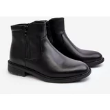 Kesi Men's Zipper Bottom Boots Black Brosta