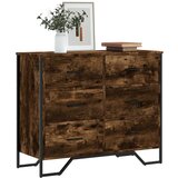 vidaXL predalnik dimljeni hrast 91x35,5x74,5 cm inženirski les | Shoptok.si