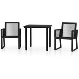  3-dijelni vrtni blagovaonski set crni | shoptok.hr