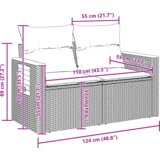 vidaXL 12-dijelni set vrtnih sofa s jastučićima bež poli ratan akacija, 3-dijelni set vrtne blagovaonice s jastučićima bež poli ratan akacija | shoptok.hr