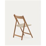 Kave Home Leseni vrtni stol v beli in naravni barvi Dandara - | Shoptok.si