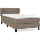  Krevet s oprugama i madracem smeđesivi 100 x 200 cm od tkanine | shoptok.hr