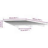  Okvir za krevet 90 x 190 cm od masivne borovine | shoptok.hr