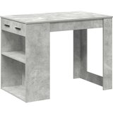 Maison Chic Pisalna miza - pisarniška miza - Računalniška miza s predalom in polico betonsko siva 102x62x77,5 cm, (21785606) Cene