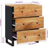  Komoda 60 x 33 x 75 cm od masivnog bagremovog drva | shoptok.hr
