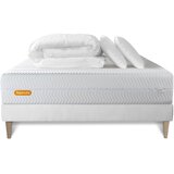 Septnuits Kompletni paket za posteljo - Vzmetnica 140x190 cm + Vzmetni okvir z letvami (komplet) + 2 vzglavnika + Prevleka - Memo Bio, (21614018) Cene