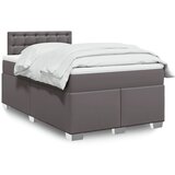 Maison Chic Box spring postelja - Vzmetna postelja z vzmetnico siva 120x200 cm umetno usnje SL23806, (21891558) | Shoptok.si