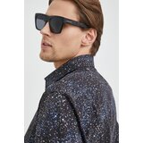 Karl Lagerfeld Bombažna srajca moška, črna barva | Shoptok.si