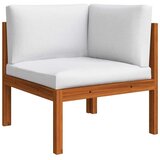  5-dijelna vrtna garnitura s krem jastucima masivno drvo bagrema | shoptok.hr