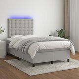 The Living Store Box spring postelja z vzmetnico LED sv. siva 120x200 cm blago - Box Spring Postelja, (21521046) Cene