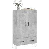  Visoka komoda boja betona 69,5 x 31 x 115 cm konstruirano drvo | shoptok.hr