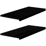 vidaXL Okenske police 2 kosa temno rjava 90x40x2 cm trdna hrastovina, (22124505) Cene