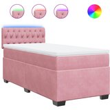 Box spring krevet s madracem ružičasti 90x200 cm baršunasti | shoptok.hr