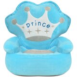 Plišana dječja fotelja s natpisom Prince plava | shoptok.hr