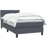 Box spring krevet s madracem tamnosivi 90x220 cm baršunasti | shoptok.hr