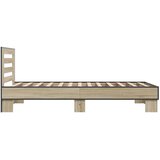  Okvir za krevet boja hrasta 75x190 cm konstruirano drvo i metal | Eponuda.com