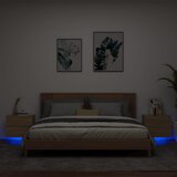 vidaXL Stenska nočna omarica z LED lučkami 2 kosa sonoma hrast Cene