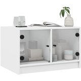  Stolić za kavu sa staklenim vratima bijeli 68x50x42 cm | Eponuda.ba