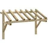  Nadstrešnica za vrata 200 x 100 x 100 cm od masivne borovine | shoptok.hr